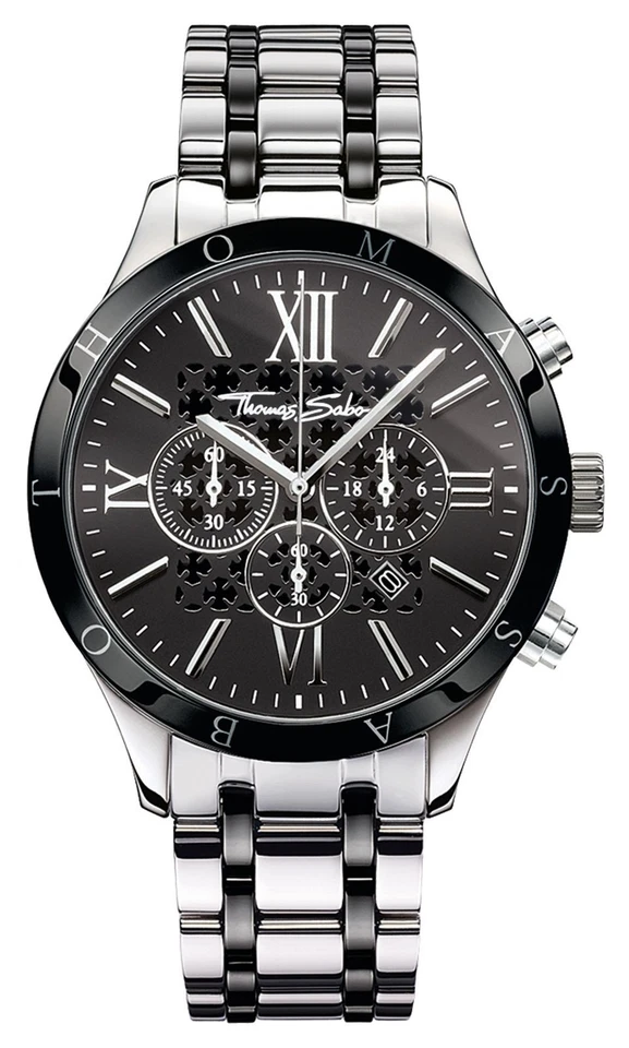 Thomas Sabo Men's Rebel Urban Black Dial Stainless Steel Strap - Image 1 of 1