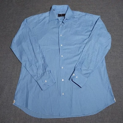 Robert Talbott Estate Tailored Mens Long Sleeve Shirt Large Blue Check - Image 1 of 4