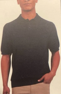 Suéter polo DKNY grande azul marino para hombre nuevo con etiquetas, precio de venta sugerido por el fabricante 89,50 USD - Imagen 1 de 10