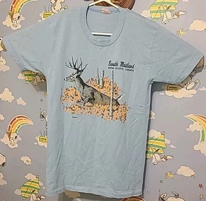 Vintage South Maitland Nova Scotia Made In Canada Shirt Youth Size Medium Blue - Picture 1 of 7