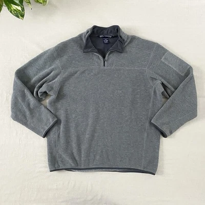 Arc'teryx 1/4 Zip Fleece Pullover Gray Polartec Men's Size XL Vintage Distressed - Image 1 of 4