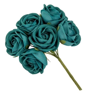 ETM Decoro Fiore Bomboniere 4 Cm Petrolio 12 Pz - Imagen 1 de 1