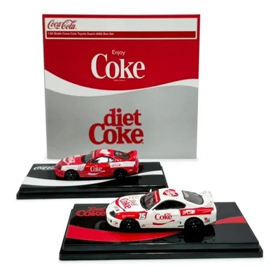 Inno64 x DPLS 1/64 Toyota Supra A80 Coca Cola Limited Box Set - Image 1 of 4