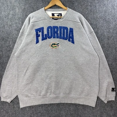 Moletom masculino vintage anos 90 STARTER Florida Gators 2XL cinza futebol pesado Y2K - Imagem 1 de 4