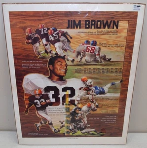 RAR! Vintage großes 33" x 26,5" Cleveland Browns "Jim Brown" Poster Legend Serie #1 - Bild 1 von 7
