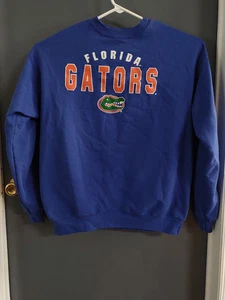 Florida Gators Men's Large Long Sleeve Sweatshirt Blue Graphic Front Logo Hanes - Picture 1 of 8
