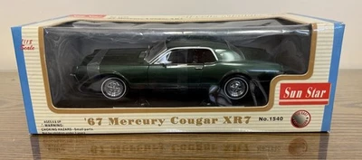 SUN STAR 1:18 SCALE 1967 MERCURY COUGAR XR7 BRIGHT GREEN DIECAST MODEL CAR '67 - Image 1 of 4
