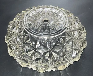 STARBUST GESCHLIFFENES GLAS EINBAU CELING LEUCHTE ABDECKUNG 8" Durchmesser Vintage - Bild 1 von 12