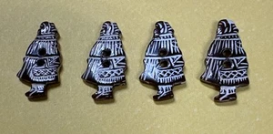 4 Vintage Bakelite Little Red Riding Hood Fairy Tale Nursery Rhyme 1” Buttons - Picture 1 of 3