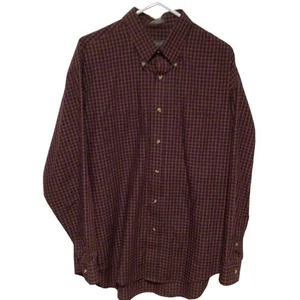 Camicia uomo Van Heusen a quadri manica lunga con bottoni taglia large 16-16,5 - Foto 1 di 3
