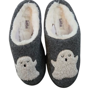 Zapatillas Kooba Para Mujer Damas Fantasma Halloween Gris y Blanco Peludas NUEVAS Pequeñas 5-6 Foto 1 de 4