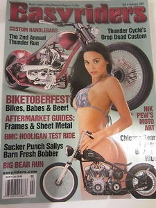 Easyriders Magazine February 2007 Custom Handlebars Thunder Run Biketoberfest - Picture 1 of 4