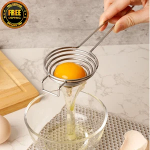 1PC Stainless Steel Egg Separator - Yolk & White Sifting Filter Kitchen Tools - Picture 1 of 5