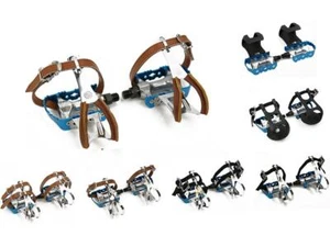 Blaue Rennrad Fahrrad Pedale mit Pedalhaken Haken Riemen Single Speed Fixy Strap - Bild 1 von 43