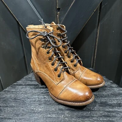 Botas con cordones Bed Stu Judgement botines en tostado rústico para mujer talla 9,5 - nuevas en caja Foto 1 de 4