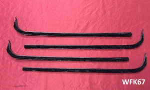 PREMIUM! 1967-1970 FORD TRUCK DOOR WINDOW SWEEP FELT KIT LEFT RIGHT ANTI RATTLES - Picture 1 of 6