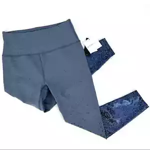 Beyond Yoga Ombre Alloy High Waist Midi Legging SZ XL Blue Metallic Foil NWT - Picture 1 of 13