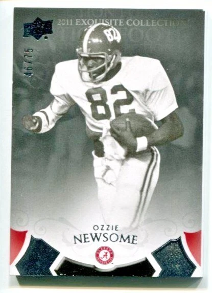 2011 Upper Deck Exquisite Collection Ozzie Newsome 46/75 ALABAMA #35 - Image 1 of 1
