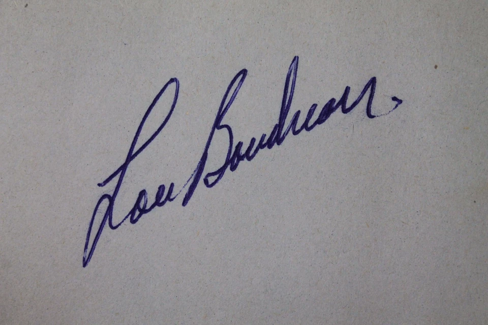 Lou Boudreau (d.01) 1938-50 Cleveland Indians Autograph Book Signed Page 17C  - Image 1 of 1