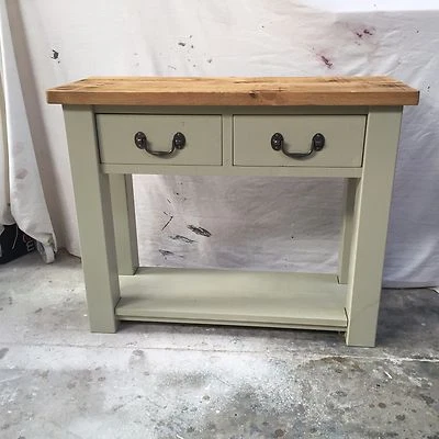 Medium Rustic Solid Wood Console Table With 2 Drawers (can be made any size) - Image 1 of 4