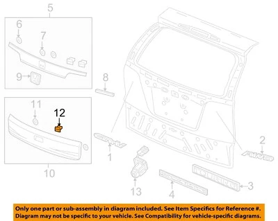 Alerón-pinza alerón puerta levadiza Honda OEM 10-23 Accord Crosstour 91514SMGE01 Foto 1 de 2
