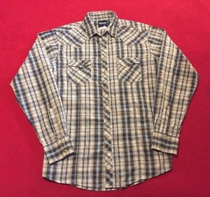 Vintage Wrangler Western Shirt Pearl Buttons Great Detail Large Tall Very Nice - Picture 1 of 11