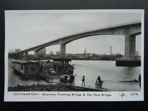 Puente Flotante SOUTHAMPTON Woolston y Puente Nuevo Postal RP de Pamlin Repro - Imagen 1 de 2