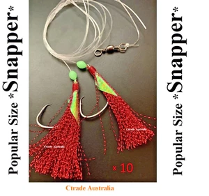 10 x Ctrade Australia Snapper Rigs Reef Fishing Rigs 8/0 60lb Line - Picture 1 of 5