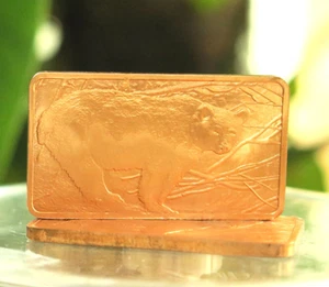 Copper Ingot 1 Troy Ounce - Copper Bear Bar 31g+ - Copper Bullion Bar 1oz - Picture 1 of 4