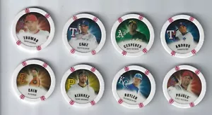 8 2013 Topps Chipz: Trumbo, Cruz, Cespedes, Andrus, Cain, Alvarez, Butler, Pujol - Picture 1 of 2