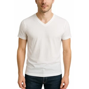 Alfani Men’s 4-Pack Slim Fit V-Neck Cotton Undershirts T-Shirt White Medium $40 - Picture 1 of 4