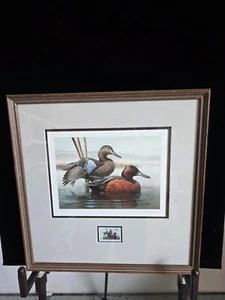ROB LESLIE SIGNED 1987-88 IDAHO DUCK HUNTING STAMP & PRINT COA - Picture 1 of 3