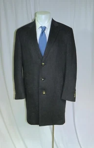 Canali 1934 Exclusive 100% Cashmere Current Gray Herringbone 3 BTTN Overcoat 42R - Picture 1 of 14
