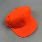 Vintage Hunting Hat Snapback Blaze Orange Outdoor Cap Blank Duck Deer Camping