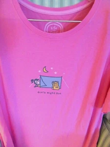 NWT LIFE IS GOOD WOMEN S/S TEE JACKIE & FRIENDS CAMPING."GIRLS NIGHT OUT" (XL) - Bild 1 von 4