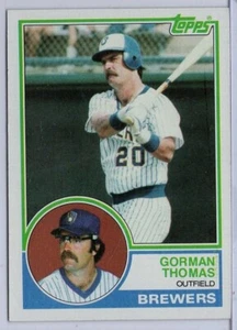 1983 Topps #10 Gorman Thomas in EX Condition Brewers - Picture 1 of 2