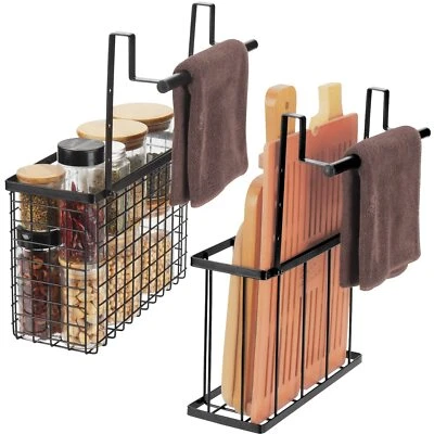 2 Pack Cabinet Door Organizerover The Cabinet Door Organizer With Towel Barshang - Image 1 of 4
