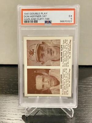 1941 Double Play #147 Don Heffner #148 Harland Clift JUST GRADED PSA 5 EX Browns - Image 1 of 3