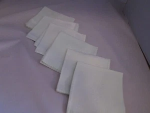 6 Vintage Damask Napkins Pale Green Hand Hemmed Roses Design Cocktail Size - Picture 1 of 7