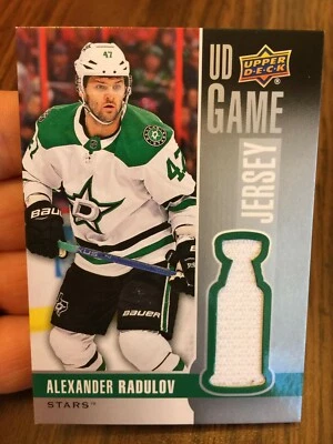 ALEXANDER RADULOV 2019-20 UPPER DECK SERIES 1 "UD GAME JERSEY" STARS WORN PATCH! - Image 1 of 2