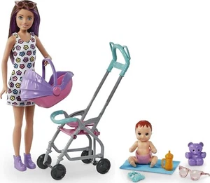 Barbie Skipper Babysitters Inc. Playset Stroller Baby Plus 5 Accessories New - Picture 1 of 6