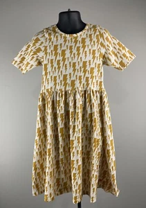 Pink Chicken New York Lightning Bolt Dress Cream And Yellow Size 6Y - Picture 1 of 6
