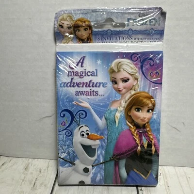 FROZEN 8ct Invitations  & Thank You Cards Birthday Party Supplies - Image 1 of 4