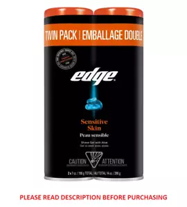 Edge Sensitive Skin Shave Gel for Men with Aloe, Twin Pack, 14 oz - Picture 1 of 16