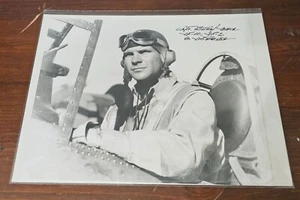 Roy Butch Voris signed 8x10 Hochglanz Foto USN HELLCAT Ace 7V VF-10 WWII - Bild 1 von 2