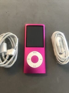 Apple iPod Nano 4th Generation Pink 8gb. New. NEW. NO PACKAGING. GENERIC CORD - Picture 1 of 5