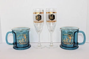 Culver Glassware 22k Gold Door County Wisconsin Made in USA Excellent Unused - Picture 1 of 19