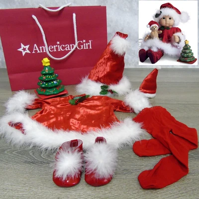 American Girl Bitty Baby Santas Helper Christmas Outfit Stacking Tree Shoes Bag - Image 1 of 4