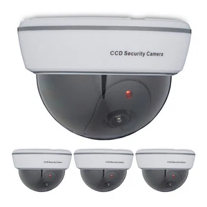4 x Kamera Dummy LED, Dome Sicherheitskamera Attrappe, Fake Überwachungskamera - Afbeelding 1 van 8
