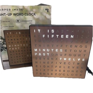 Sharper Image Word Clock with LED Light Display - Picture 1 of 10